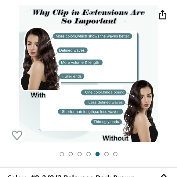 Remy human hair Balayage Clip in Hair exts. 16 inch Dark Brown to Light Brown - Picture 4 of 14